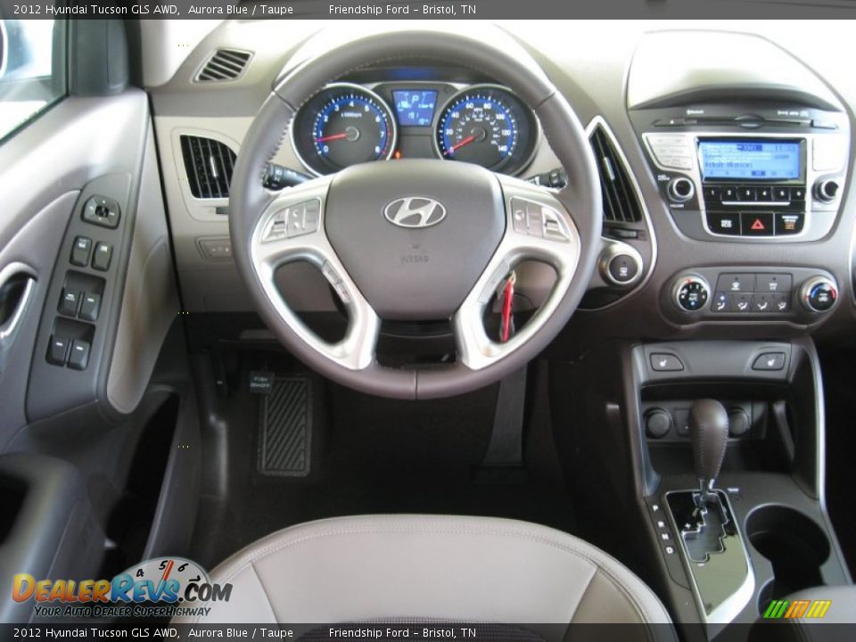 2012 Hyundai Tucson GLS AWD Aurora Blue / Taupe Photo #21