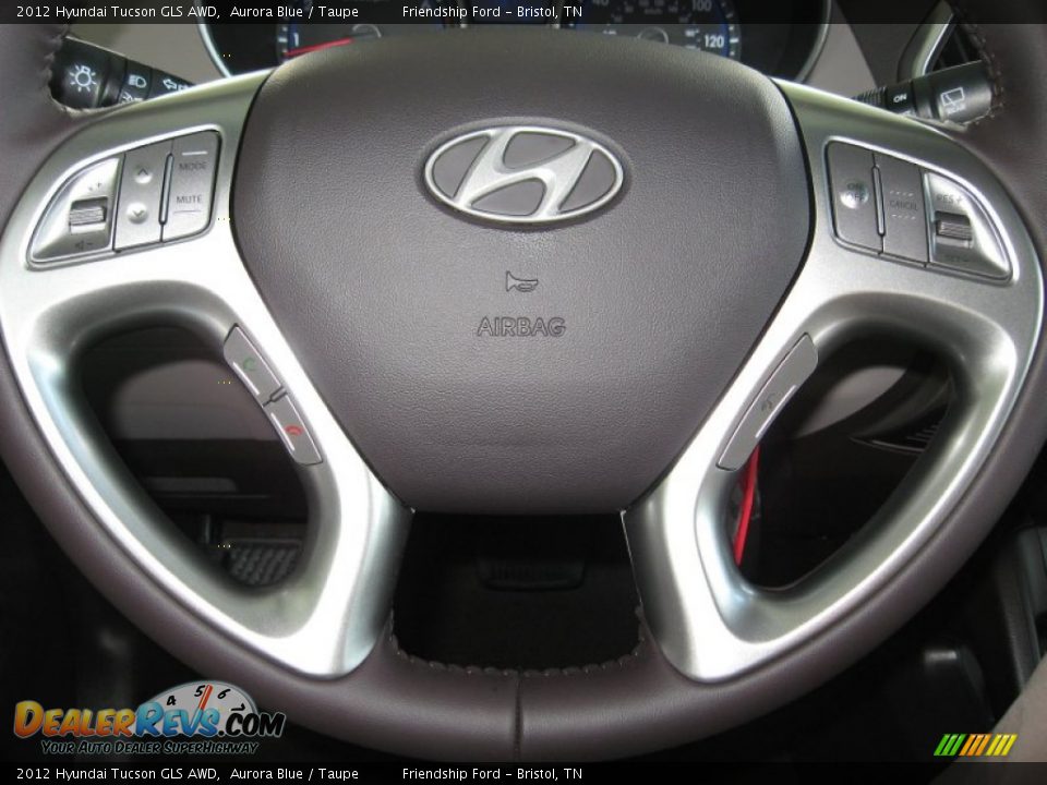 2012 Hyundai Tucson GLS AWD Aurora Blue / Taupe Photo #25