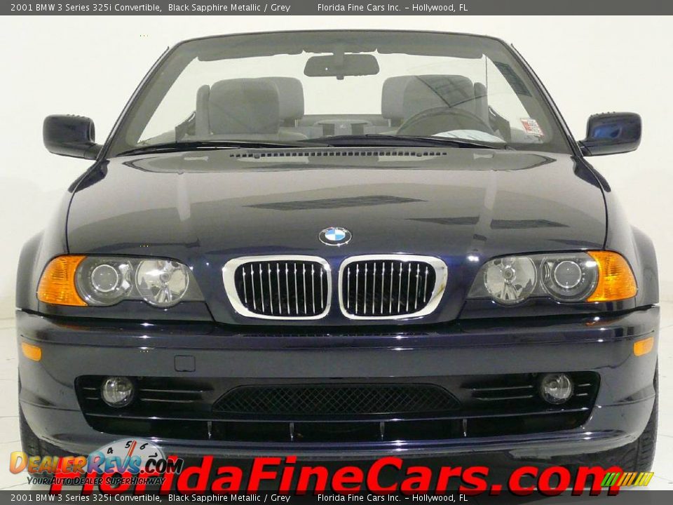 2001 BMW 3 Series 325i Convertible Black Sapphire Metallic / Grey Photo #5