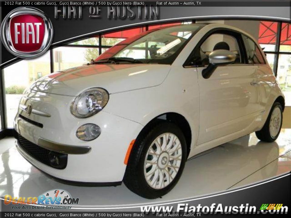 2012 Fiat 500 c cabrio Gucci Gucci Bianco (White) / 500 by Gucci Nero (Black) Photo #1