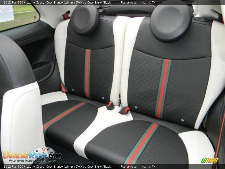 Rear Seat of 2012 Fiat 500 c cabrio Gucci Photo #9
