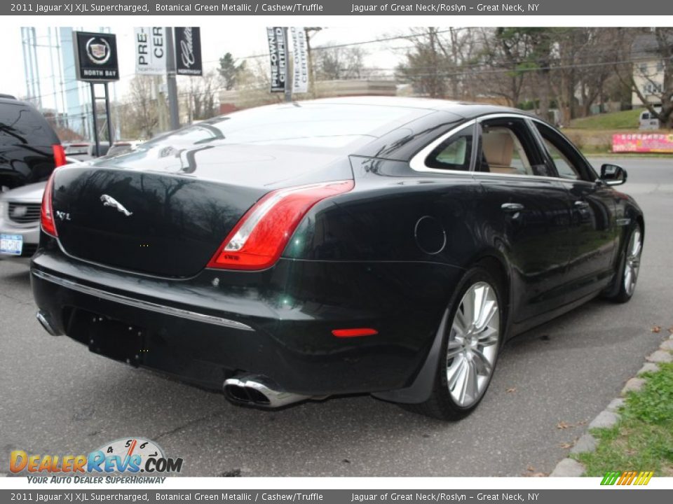 2011 Jaguar XJ XJL Supercharged Botanical Green Metallic / Cashew/Truffle Photo #6