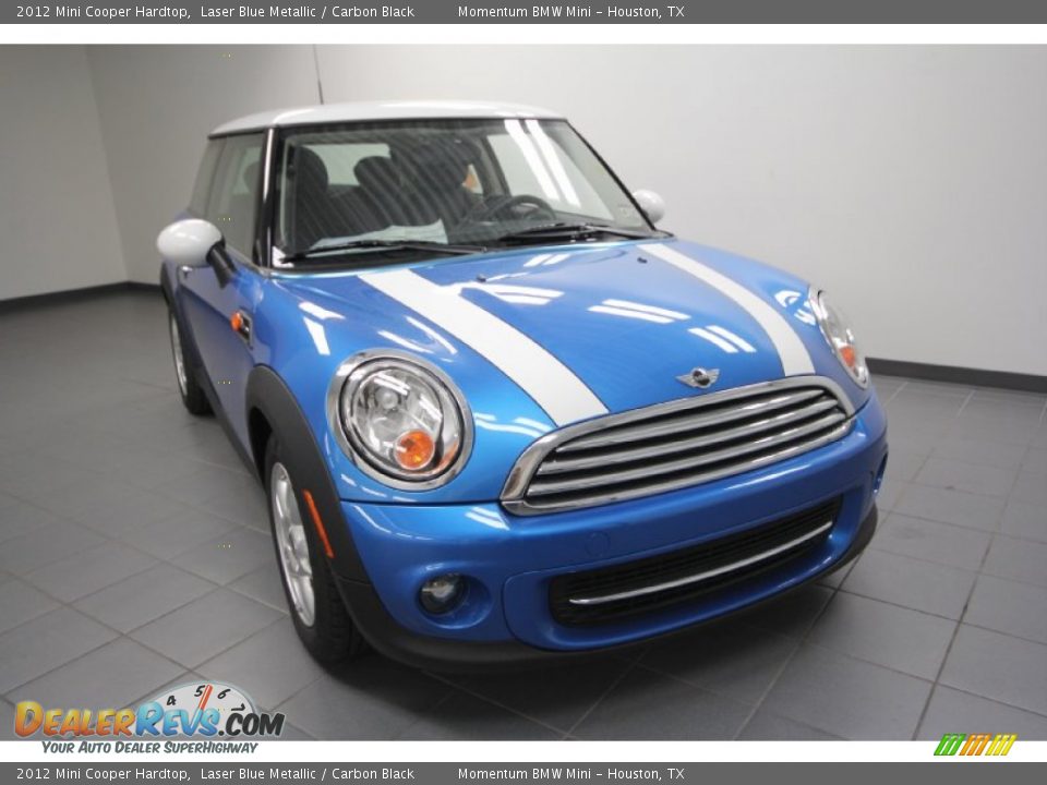 2012 Mini Cooper Hardtop Laser Blue Metallic / Carbon Black Photo #5