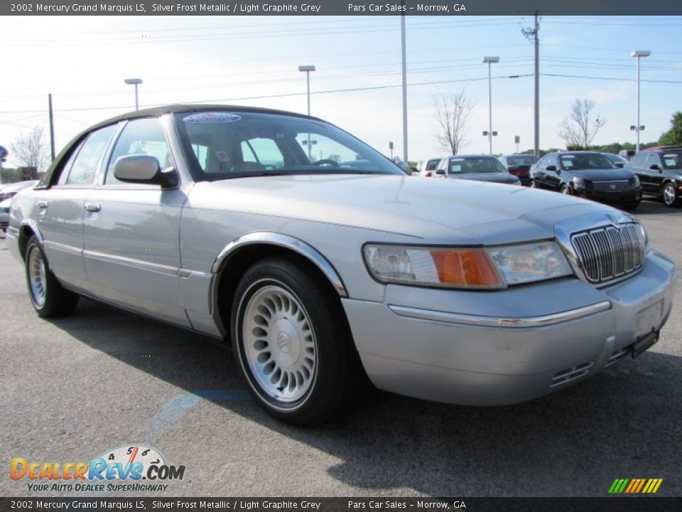 2002 Mercury Grand Marquis LS Silver Frost Metallic / Light Graphite Grey Photo #4