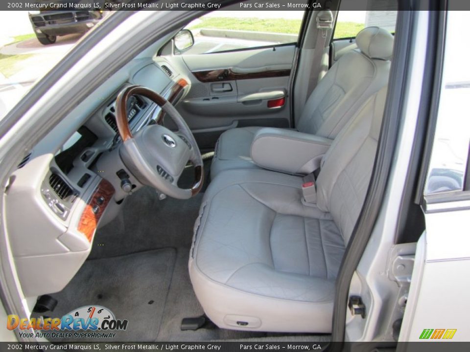 2002 Mercury Grand Marquis LS Silver Frost Metallic / Light Graphite Grey Photo #6