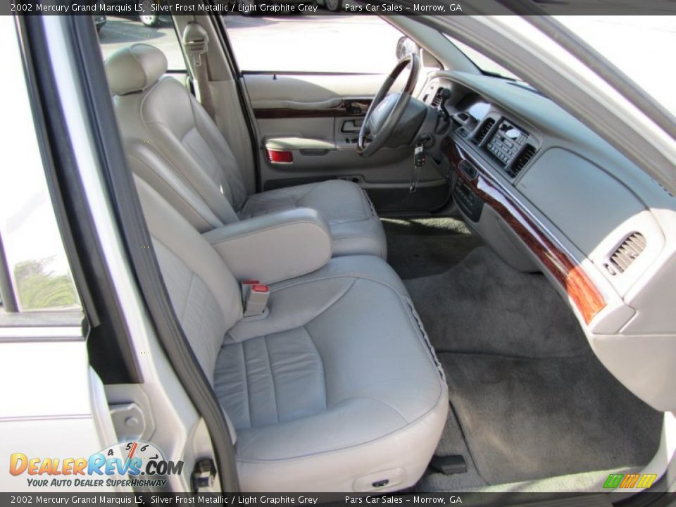 2002 Mercury Grand Marquis LS Silver Frost Metallic / Light Graphite Grey Photo #10