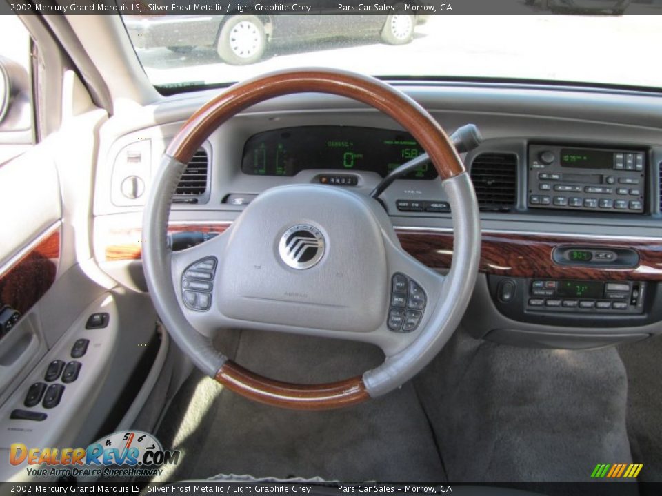 2002 Mercury Grand Marquis LS Silver Frost Metallic / Light Graphite Grey Photo #12