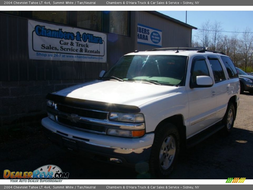 2004 Chevrolet Tahoe LT 4x4 Summit White / Tan/Neutral Photo #1