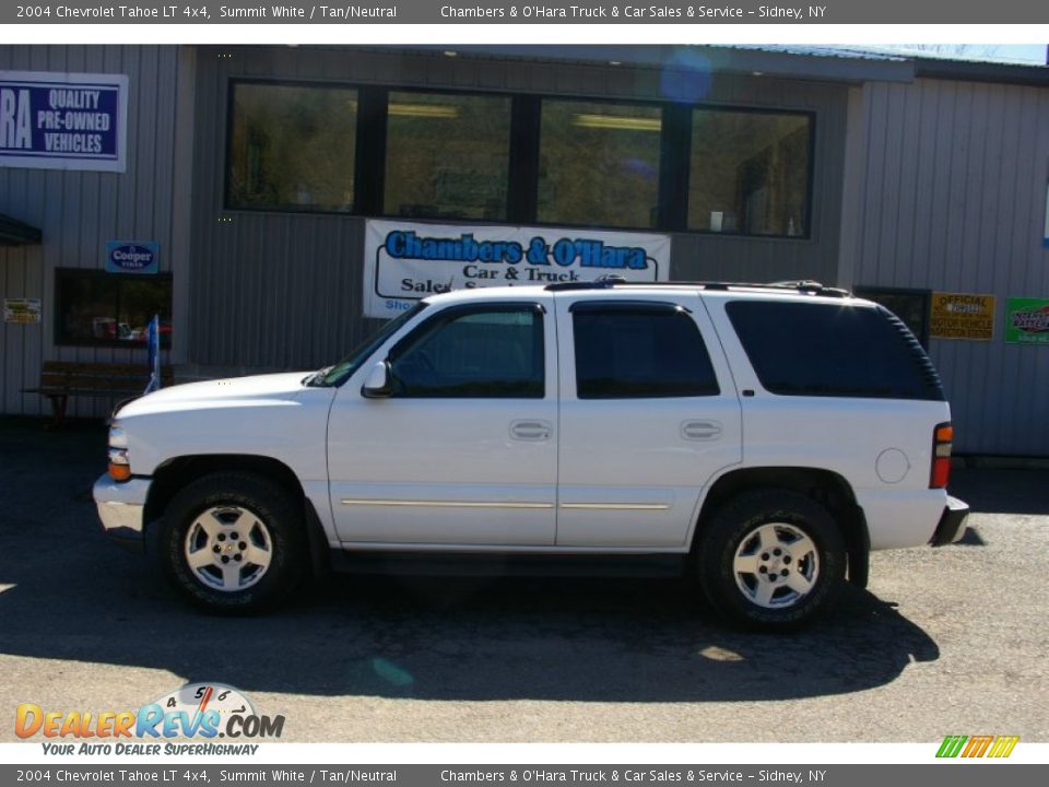 2004 Chevrolet Tahoe LT 4x4 Summit White / Tan/Neutral Photo #2