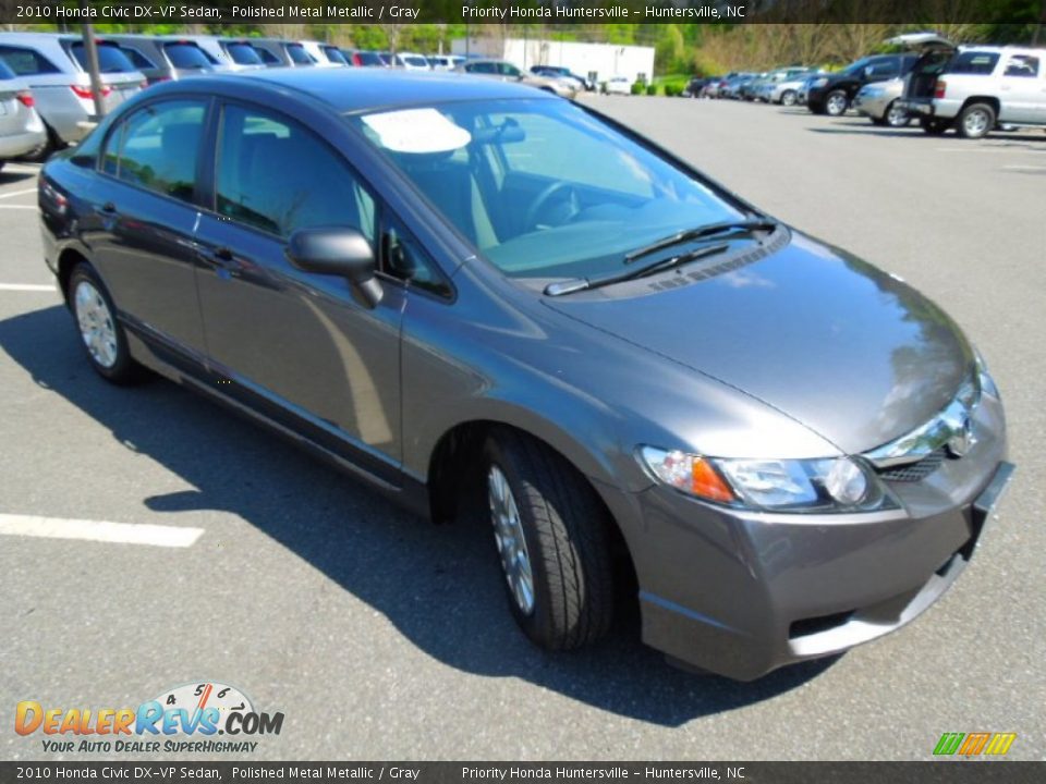2010 Honda Civic DX-VP Sedan Polished Metal Metallic / Gray Photo #2