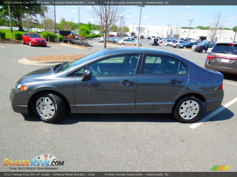 2010 Honda Civic DX-VP Sedan Polished Metal Metallic / Gray Photo #4