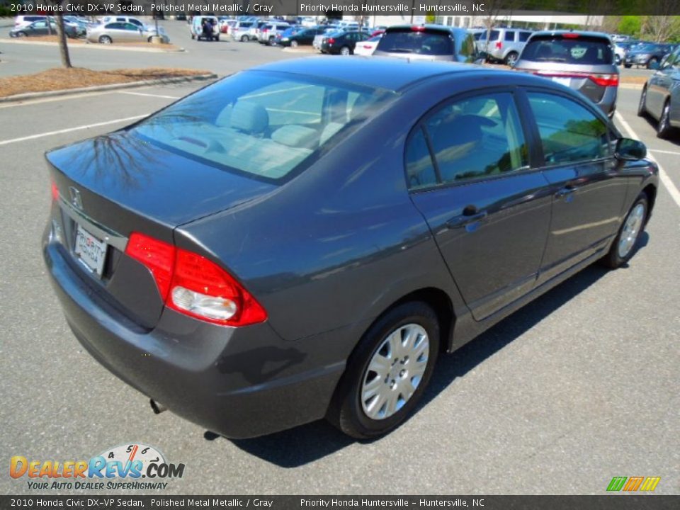 2010 Honda Civic DX-VP Sedan Polished Metal Metallic / Gray Photo #5