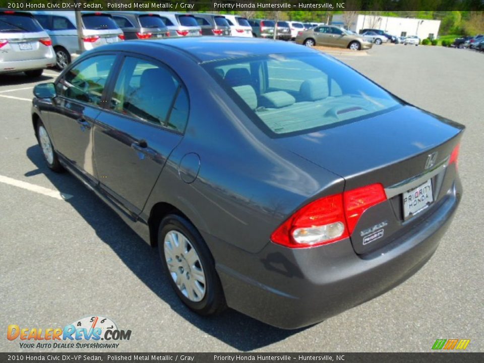 2010 Honda Civic DX-VP Sedan Polished Metal Metallic / Gray Photo #6