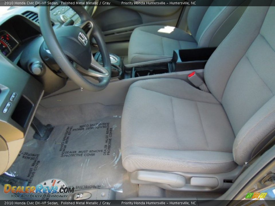 2010 Honda Civic DX-VP Sedan Polished Metal Metallic / Gray Photo #8