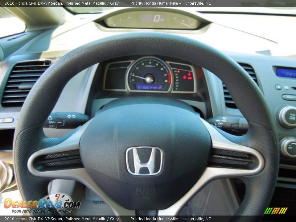2010 Honda Civic DX-VP Sedan Polished Metal Metallic / Gray Photo #13