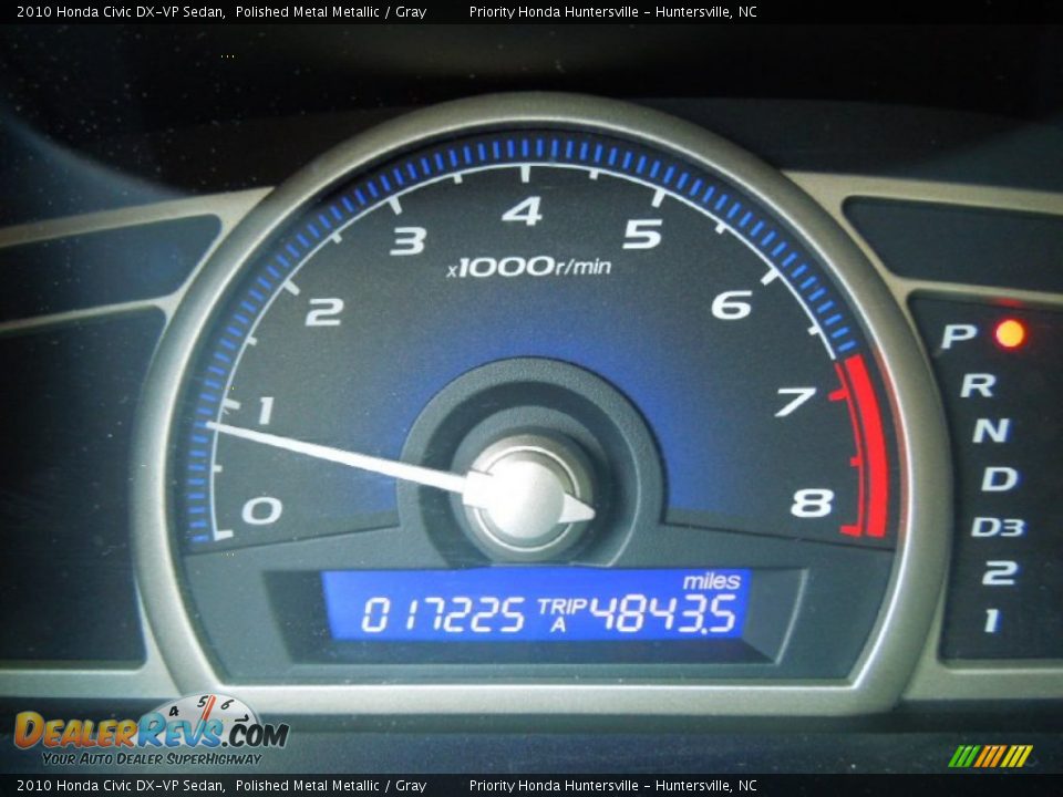 2010 Honda Civic DX-VP Sedan Polished Metal Metallic / Gray Photo #14