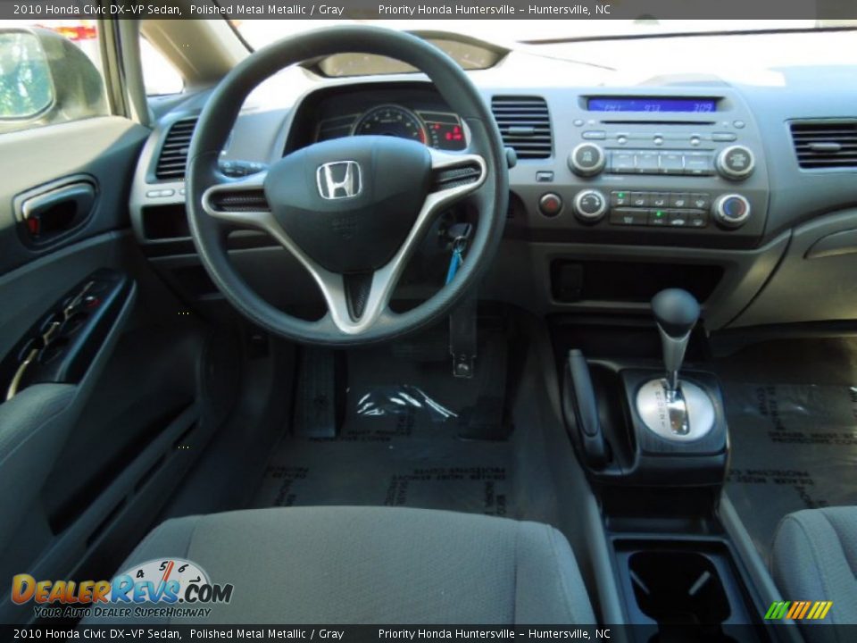 2010 Honda Civic DX-VP Sedan Polished Metal Metallic / Gray Photo #16