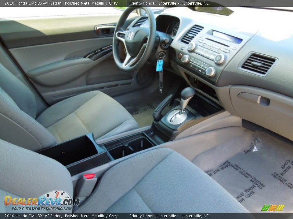 2010 Honda Civic DX-VP Sedan Polished Metal Metallic / Gray Photo #21