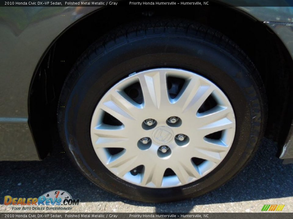 2010 Honda Civic DX-VP Sedan Polished Metal Metallic / Gray Photo #23