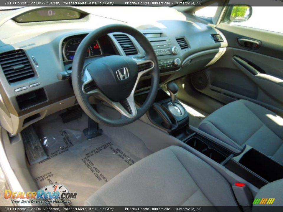 2010 Honda Civic DX-VP Sedan Polished Metal Metallic / Gray Photo #25