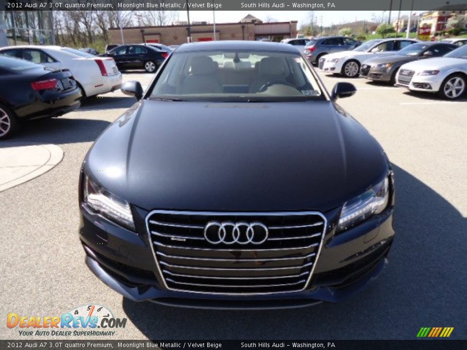 2012 Audi A7 3.0T quattro Premium Moonlight Blue Metallic / Velvet Beige Photo #8