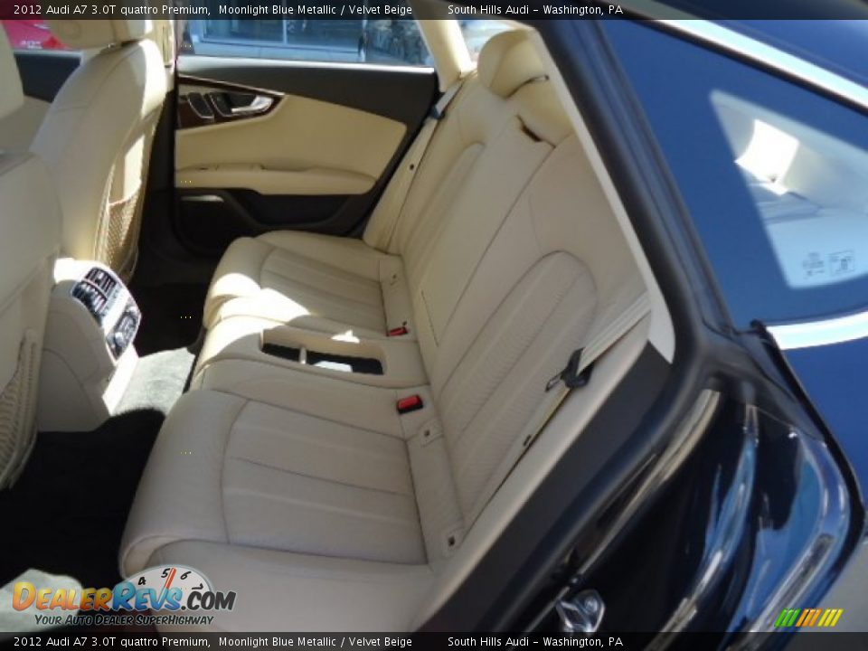 2012 Audi A7 3.0T quattro Premium Moonlight Blue Metallic / Velvet Beige Photo #11