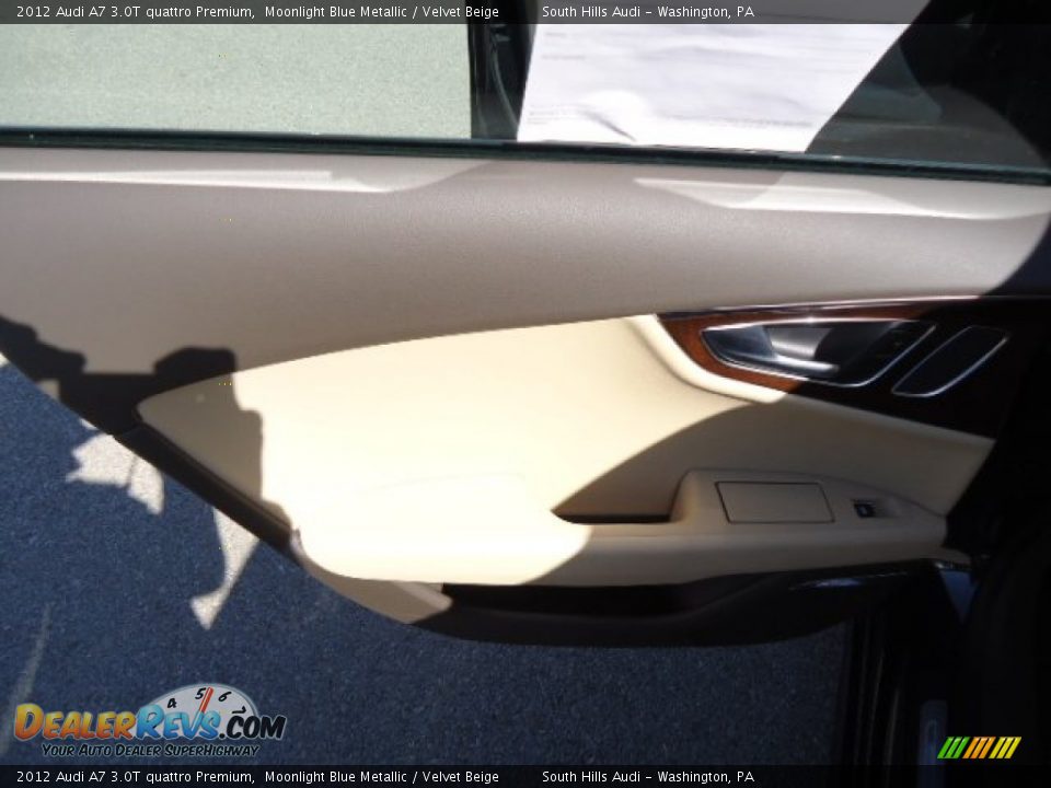 2012 Audi A7 3.0T quattro Premium Moonlight Blue Metallic / Velvet Beige Photo #13