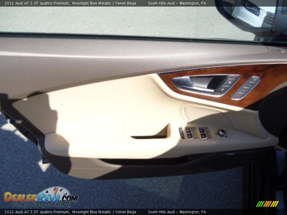 2012 Audi A7 3.0T quattro Premium Moonlight Blue Metallic / Velvet Beige Photo #14