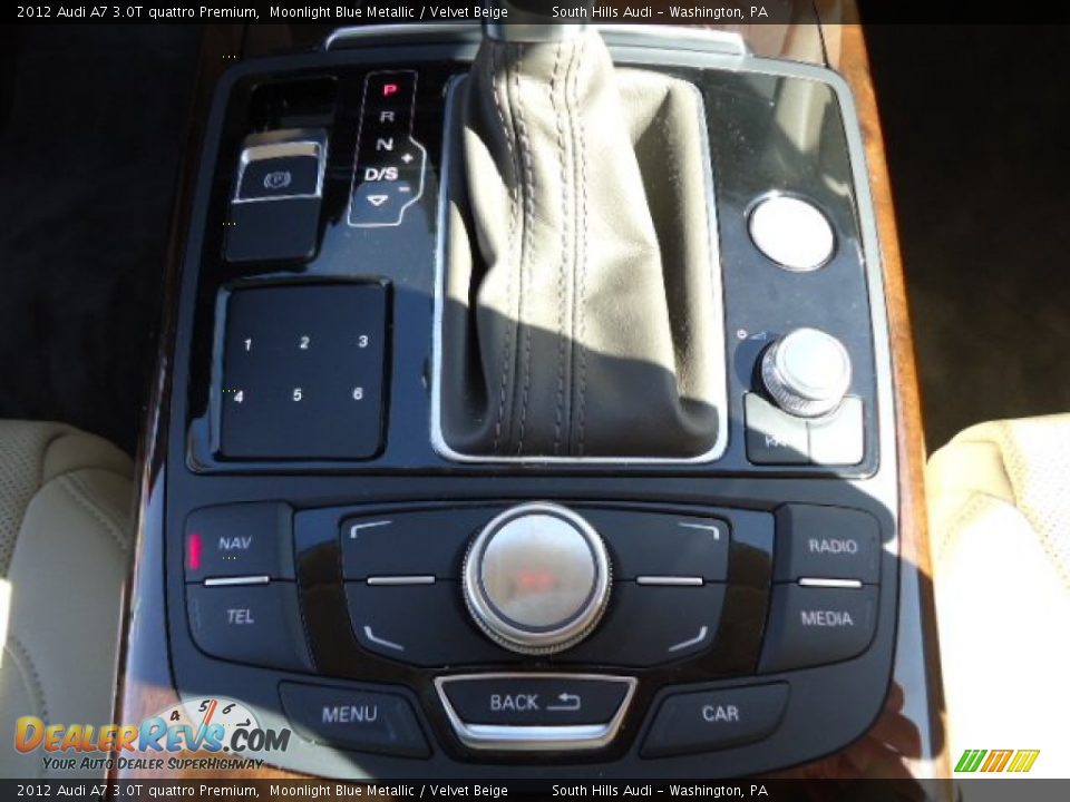 2012 Audi A7 3.0T quattro Premium Moonlight Blue Metallic / Velvet Beige Photo #19