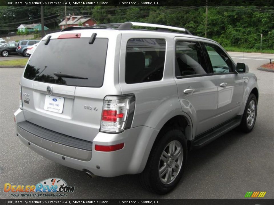 2008 Mercury Mariner V6 Premier 4WD Silver Metallic / Black Photo #6
