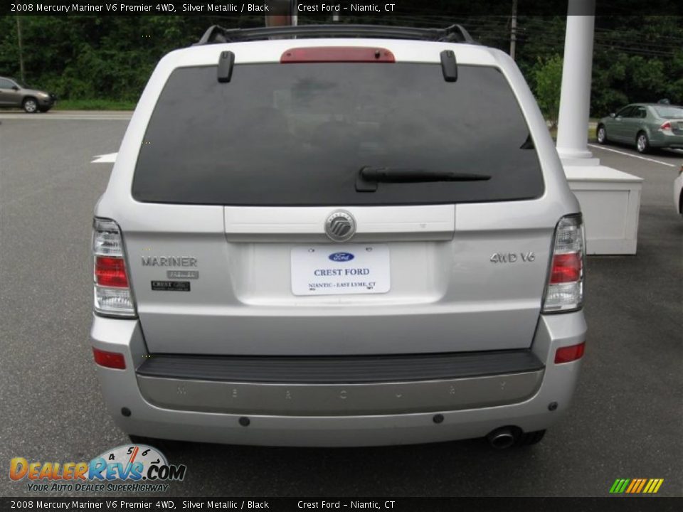 2008 Mercury Mariner V6 Premier 4WD Silver Metallic / Black Photo #7