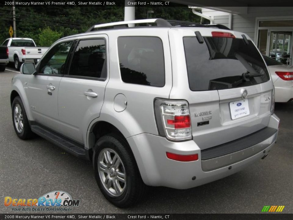 2008 Mercury Mariner V6 Premier 4WD Silver Metallic / Black Photo #8