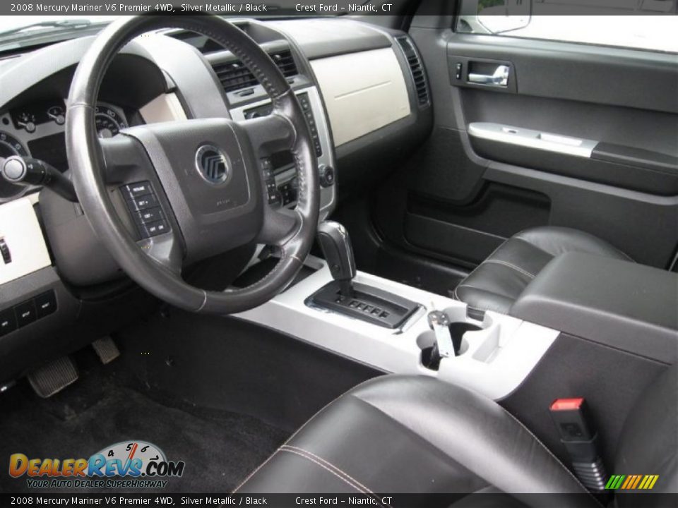 Black Interior - 2008 Mercury Mariner V6 Premier 4WD Photo #9
