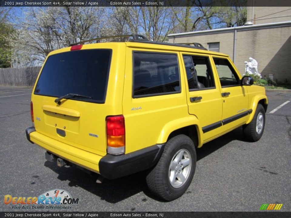 2001 Jeep Cherokee Sport 4x4 Solar Yellow / Agate Photo #7