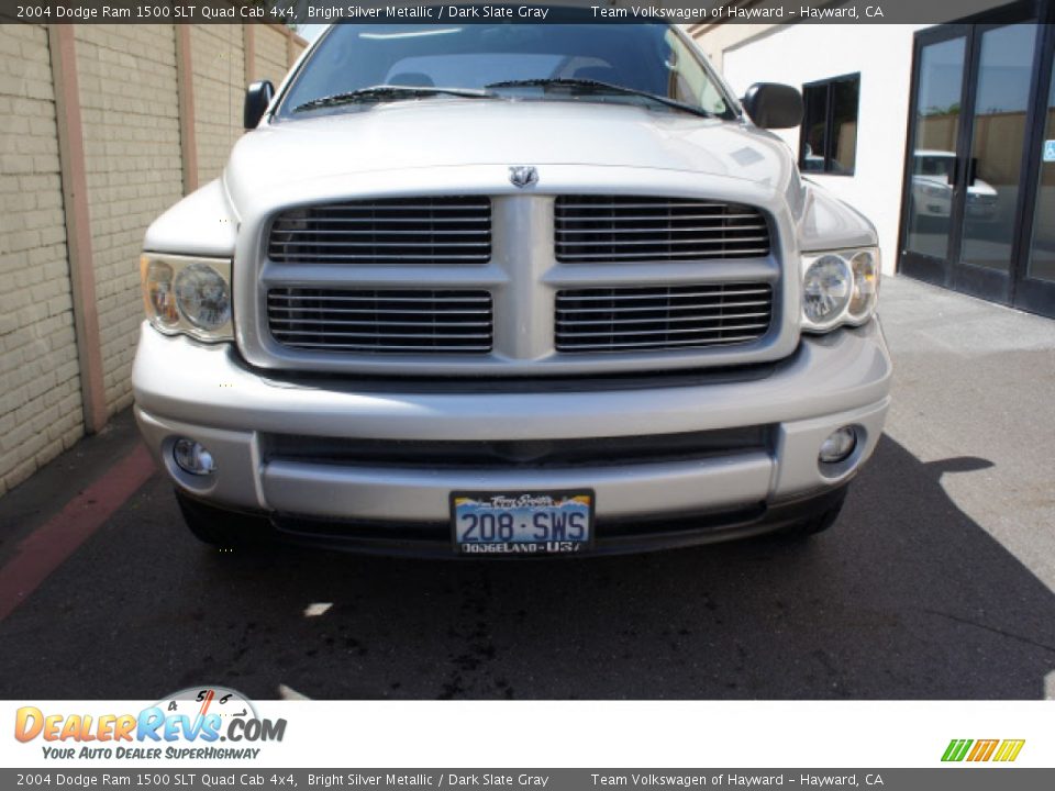 2004 Dodge Ram 1500 SLT Quad Cab 4x4 Bright Silver Metallic / Dark Slate Gray Photo #2