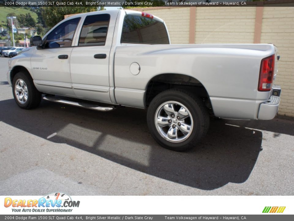 2004 Dodge Ram 1500 SLT Quad Cab 4x4 Bright Silver Metallic / Dark Slate Gray Photo #3