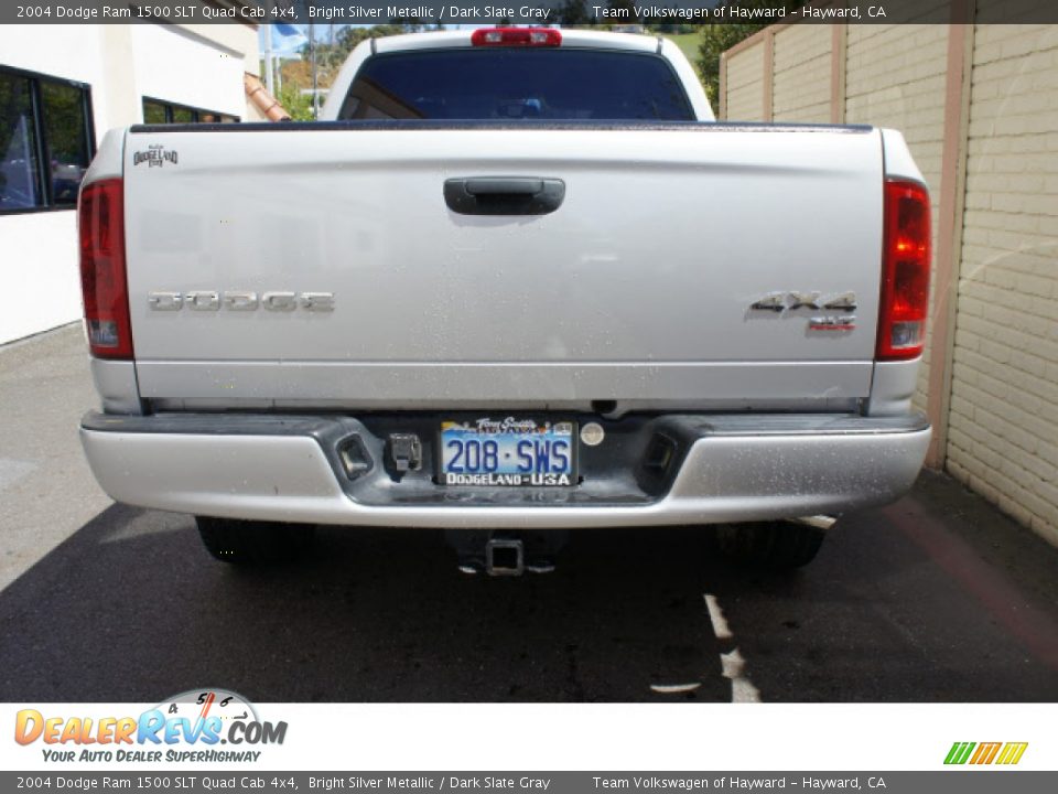 2004 Dodge Ram 1500 SLT Quad Cab 4x4 Bright Silver Metallic / Dark Slate Gray Photo #4