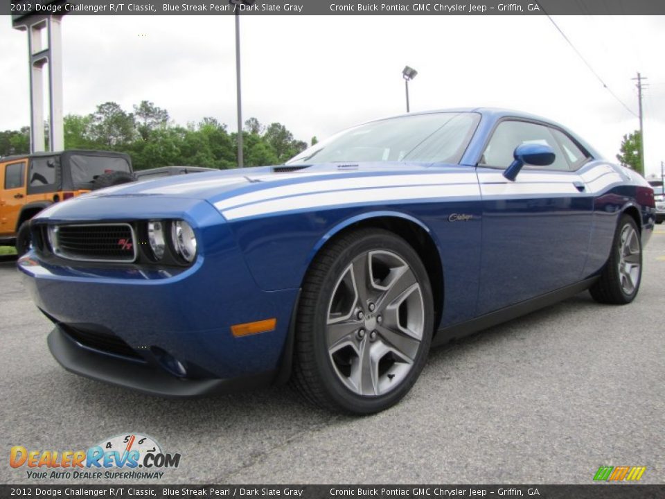 2012 Dodge Challenger R/T Classic Blue Streak Pearl / Dark Slate Gray Photo #3