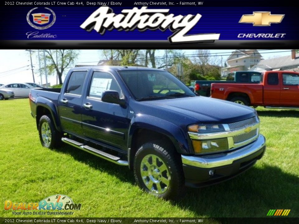 2012 Chevrolet Colorado LT Crew Cab 4x4 Deep Navy / Ebony Photo #1