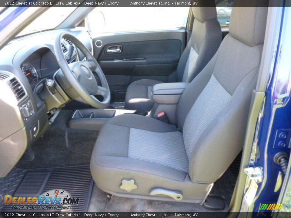 Ebony Interior - 2012 Chevrolet Colorado LT Crew Cab 4x4 Photo #16