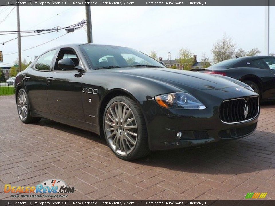 2012 Maserati Quattroporte Sport GT S Nero Carbonio (Black Metallic) / Nero Photo #2