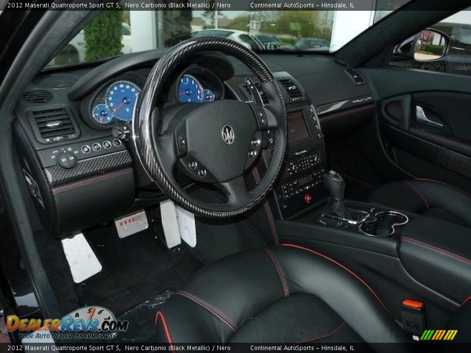 2012 Maserati Quattroporte Sport GT S Nero Carbonio (Black Metallic) / Nero Photo #11