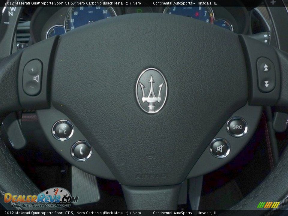 2012 Maserati Quattroporte Sport GT S Nero Carbonio (Black Metallic) / Nero Photo #25