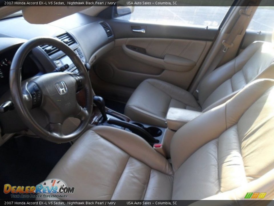 2007 Honda Accord EX-L V6 Sedan Nighthawk Black Pearl / Ivory Photo #15