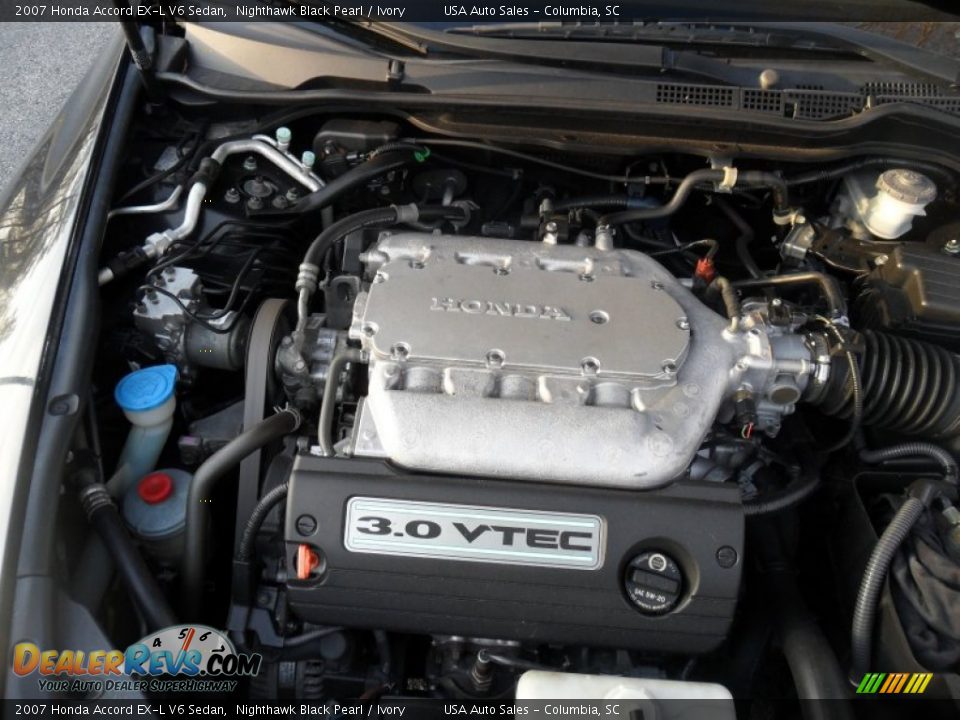 2007 Honda Accord EX-L V6 Sedan Nighthawk Black Pearl / Ivory Photo #23