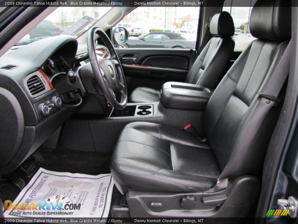 Ebony Interior - 2009 Chevrolet Tahoe Hybrid 4x4 Photo #8