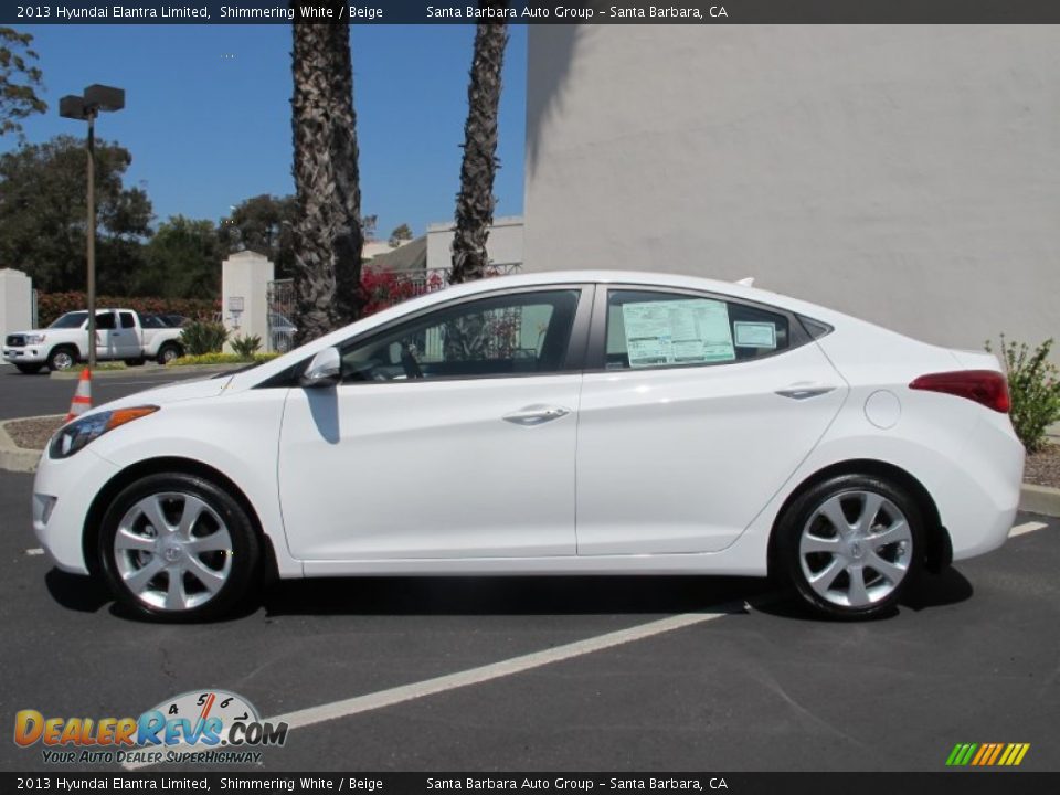 Shimmering White 2013 Hyundai Elantra Limited Photo #2