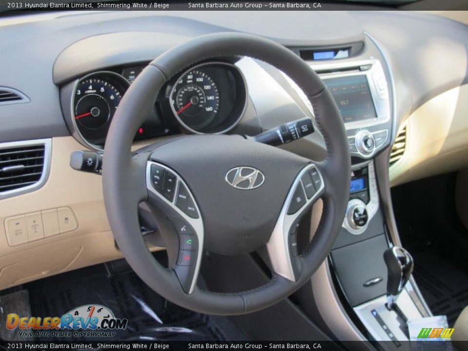 Dashboard of 2013 Hyundai Elantra Limited Photo #7