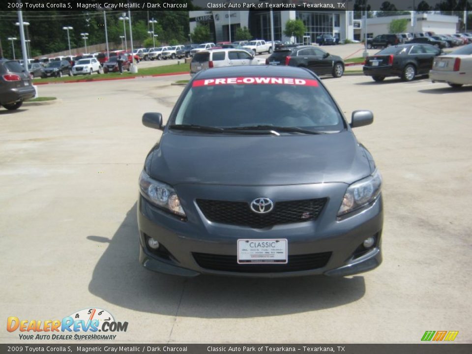 2009 Toyota Corolla S Magnetic Gray Metallic / Dark Charcoal Photo #8