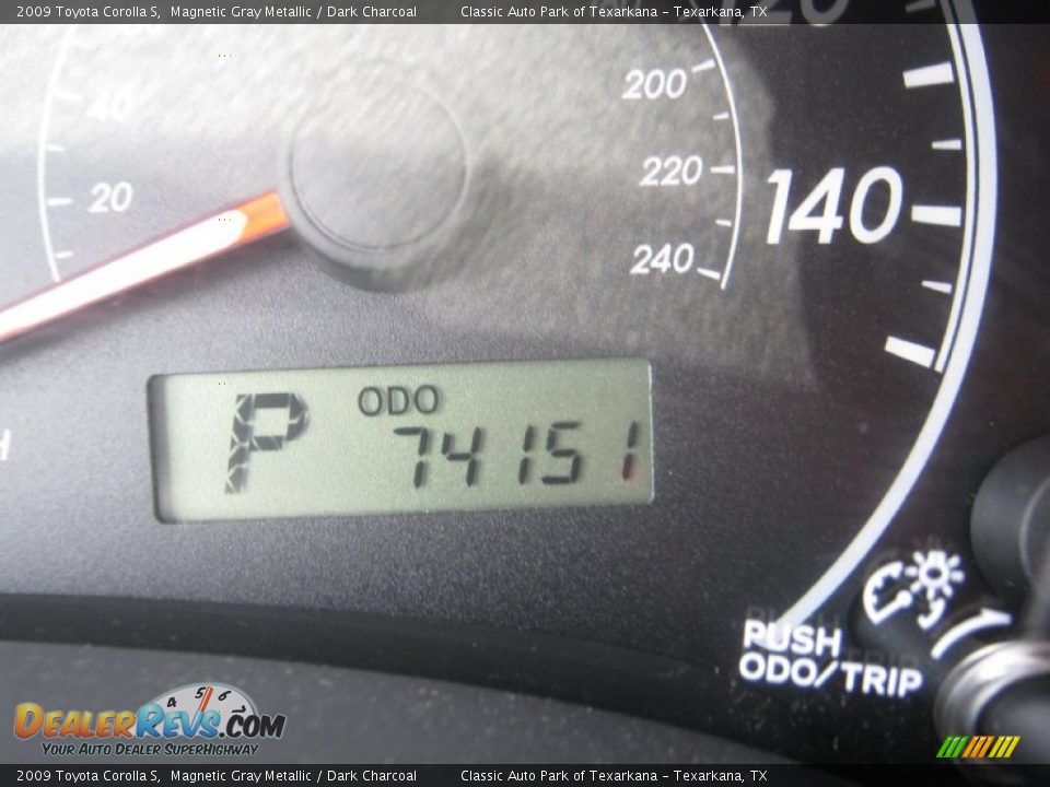 2009 Toyota Corolla S Magnetic Gray Metallic / Dark Charcoal Photo #11